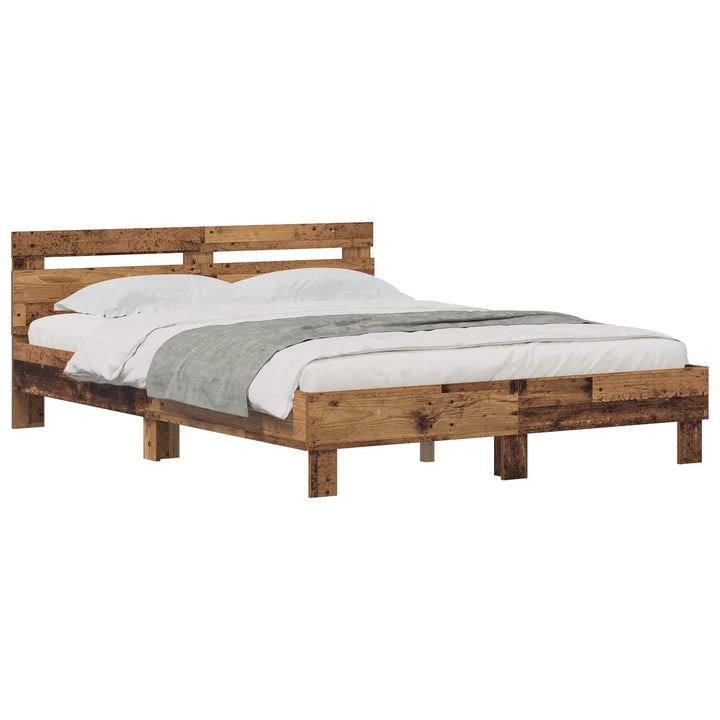 Sengestel Gammelt træ 160 x 200 cm Konstrueret træ