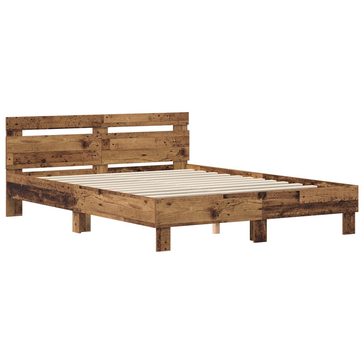Sengestel Gammelt træ 160 x 200 cm Konstrueret træ