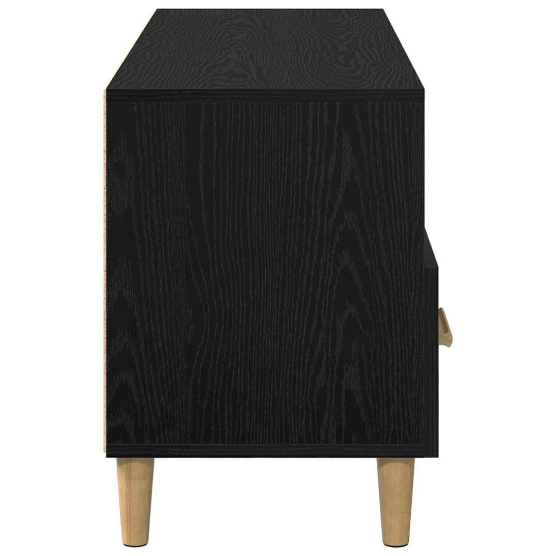 TV-skab med skuffe Sort eg 102 x 36 x 50 cm Konstrueret træ