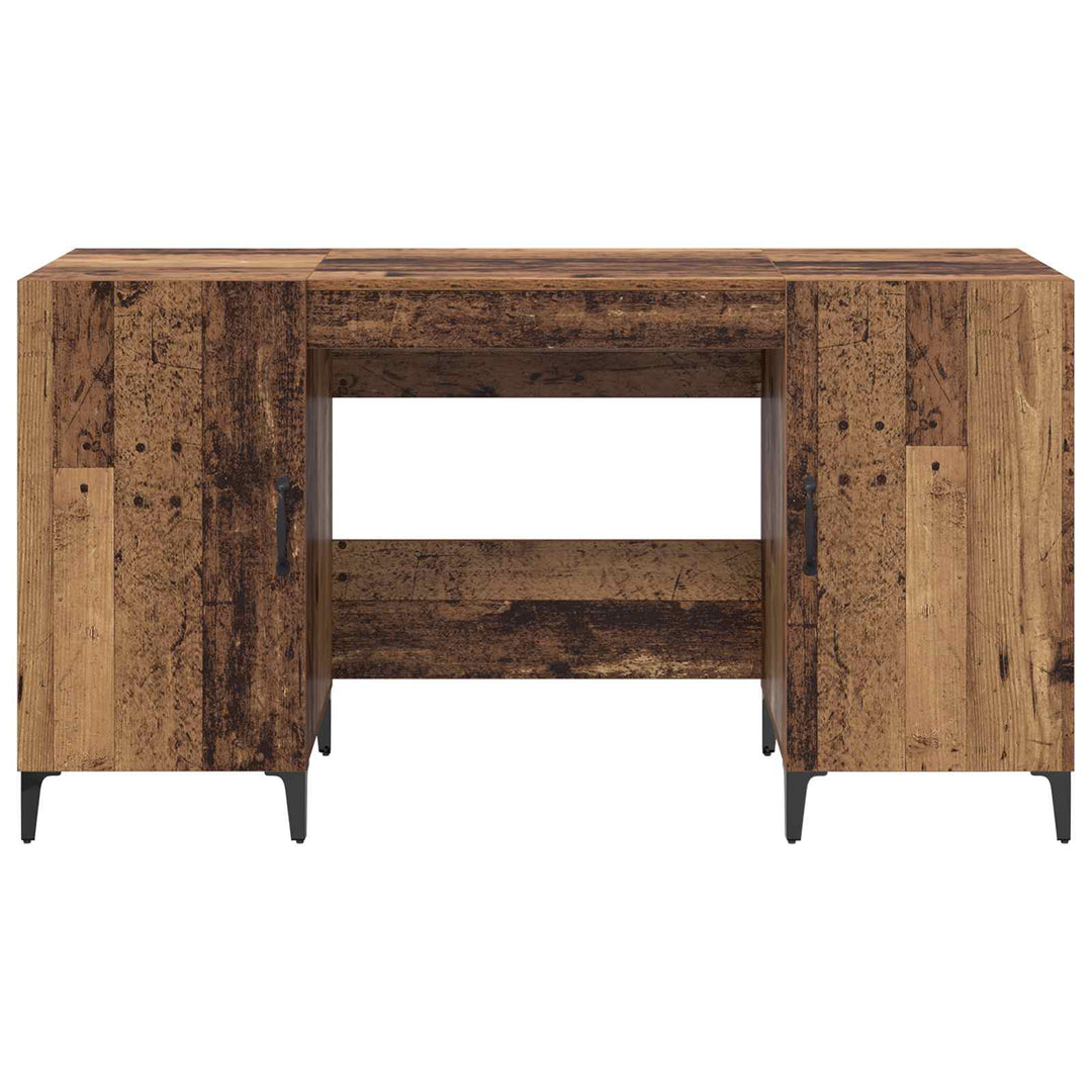 Bord med dør Gammelt træ 140 x 50 x 75 cm Konstrueret træ