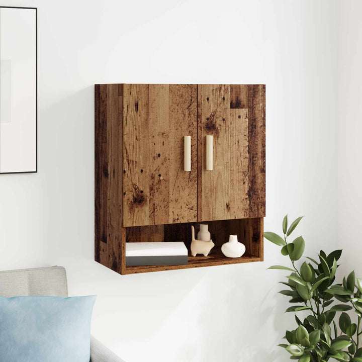 Vægskab Vægmonteret Gammelt træ 60 x 31 x 70 cm Konstrueret træ
