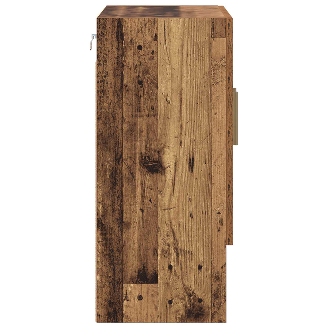 Vægskab Vægmonteret Gammelt træ 60 x 31 x 70 cm Konstrueret træ