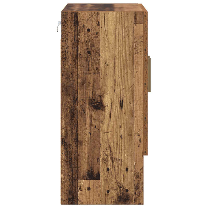 Vægskab Vægmonteret Gammelt træ 60 x 31 x 70 cm Konstrueret træ