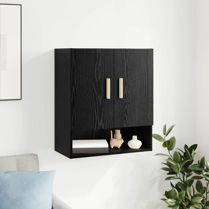 Vægskab 60 x 31 x 70 cm Konstrueret træ Sort eg