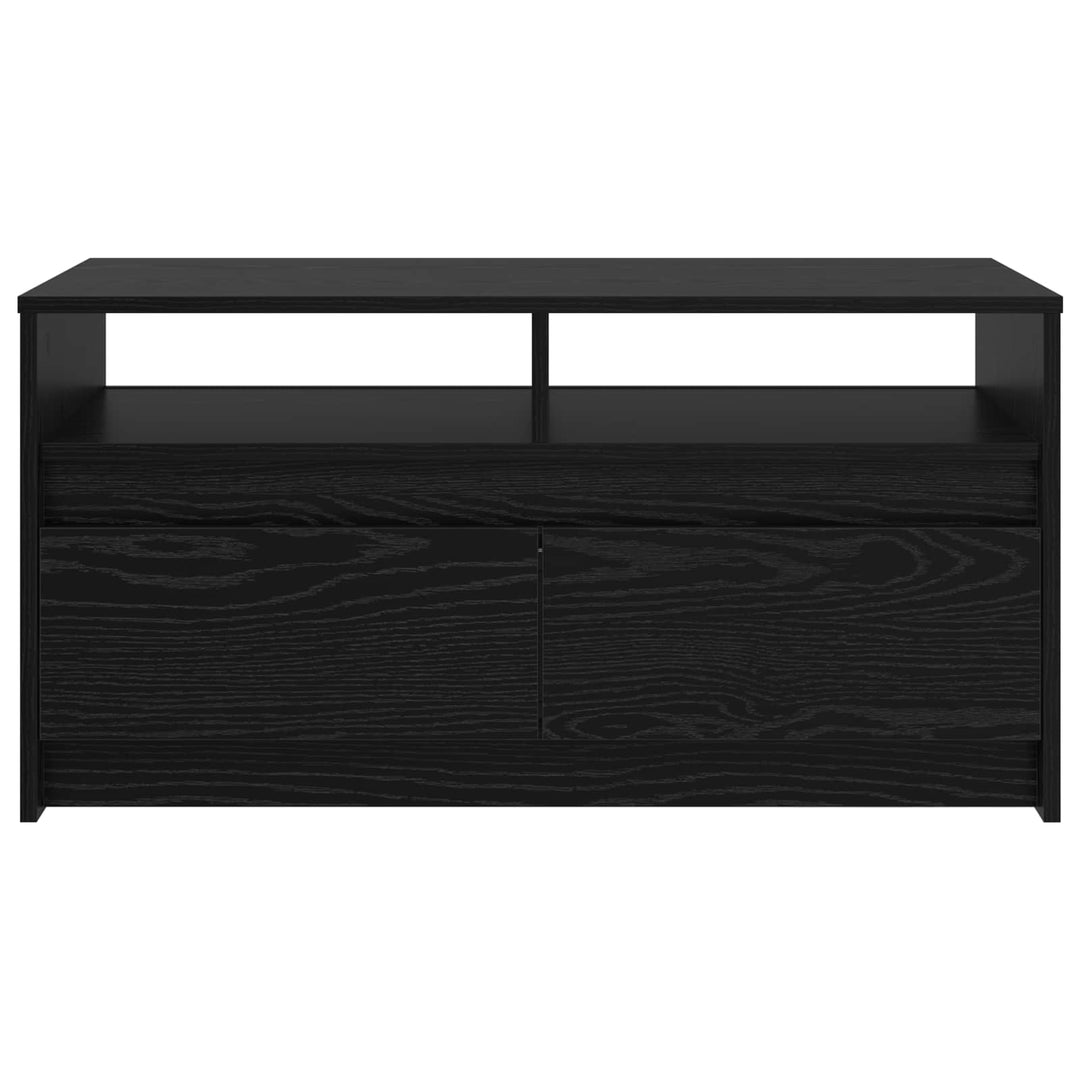 Sofabord med skuffe Sort eg 90 x 50 x 45 cm Konstrueret træ
