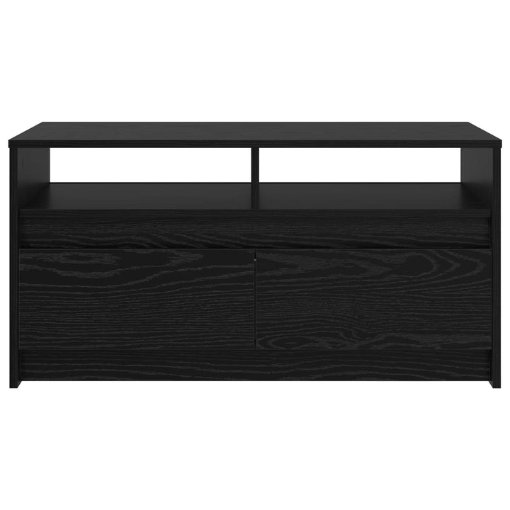 Sofabord med skuffe Sort eg 90 x 50 x 45 cm Konstrueret træ