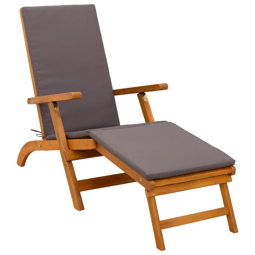 Reclinerende og foldbar liggestol 3 stk. Massivt Akacietræ