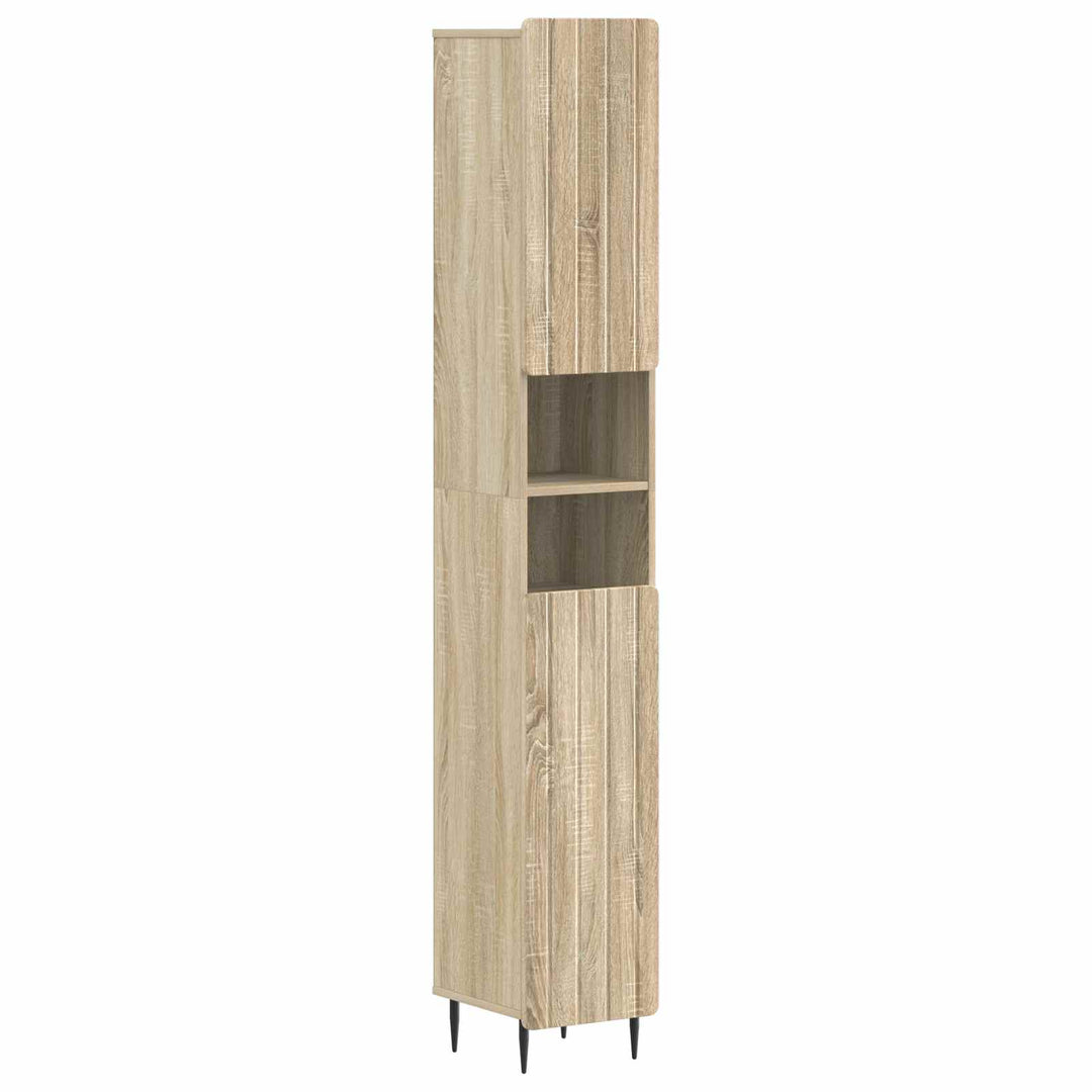 2 Deles Badeværelsesskab Sæt ZWOLLE Sonoma-eg Konstrueret træ