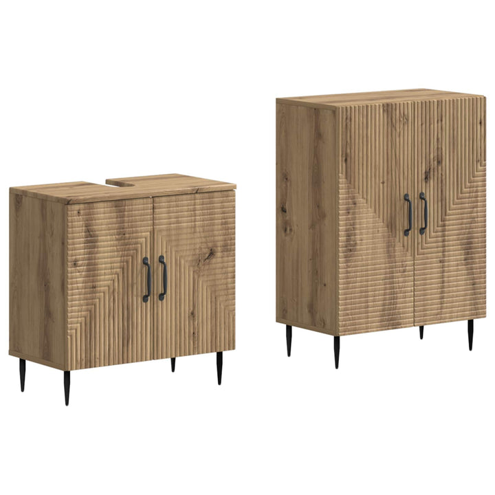 2 Deles Badeværelsesskab Sæt HAARLEM Artisan-eg Konstrueret træ