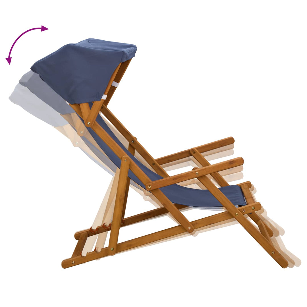 Havestol 4 pcs 3 position Massiv Eucalyptus Træ Blå