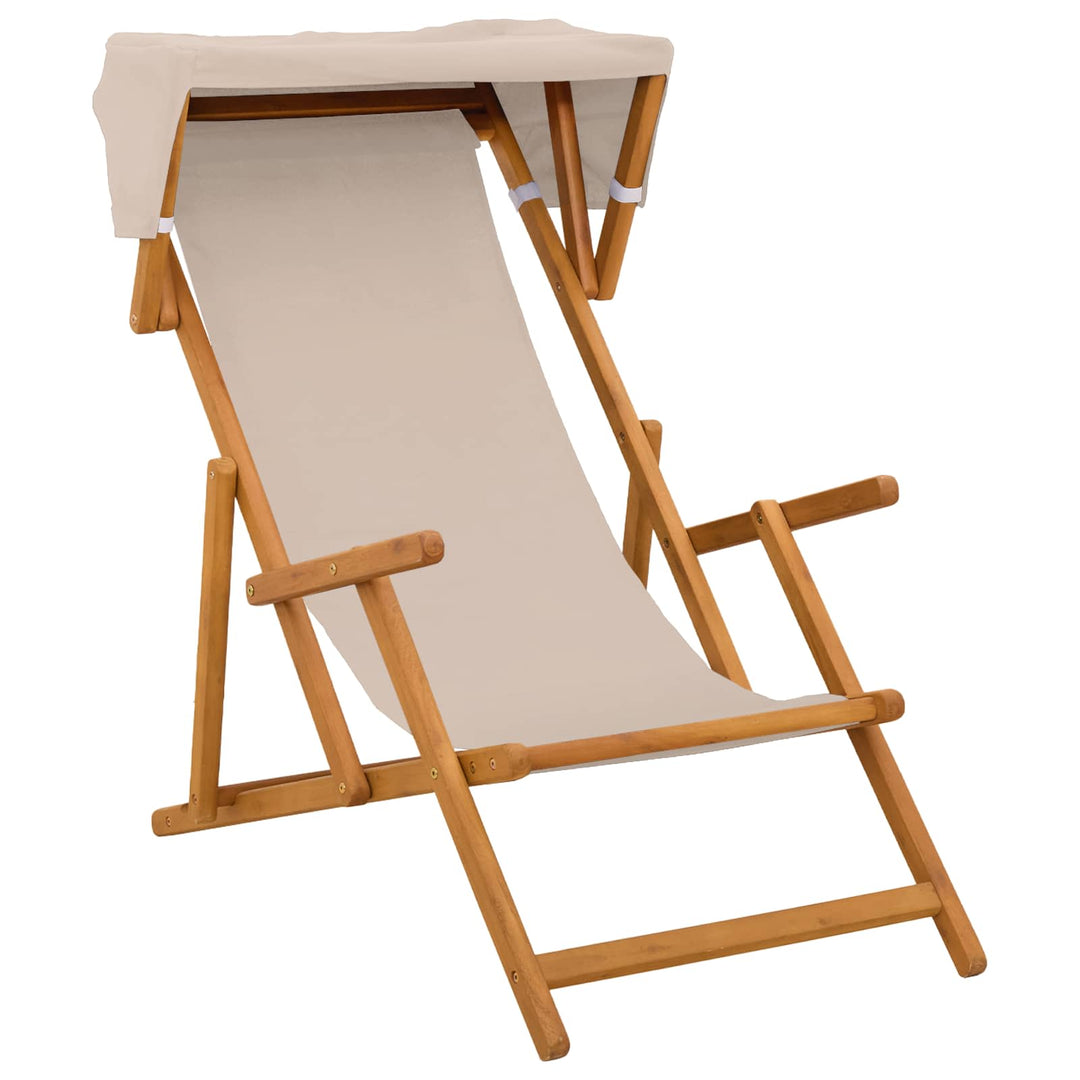 Havestol 4 pcs 3 position Massiv Eucalyptus Træ Beige