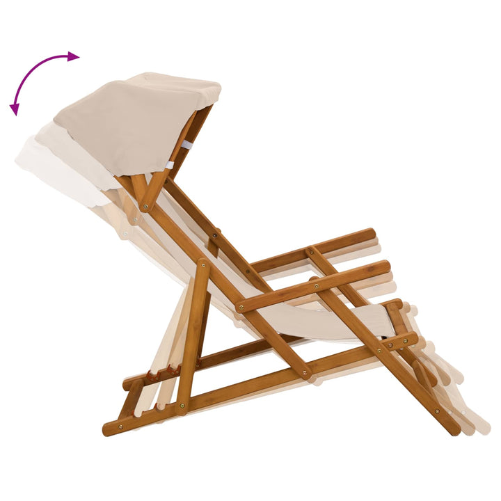 Havestol 4 pcs 3 position Massiv Eucalyptus Træ Beige