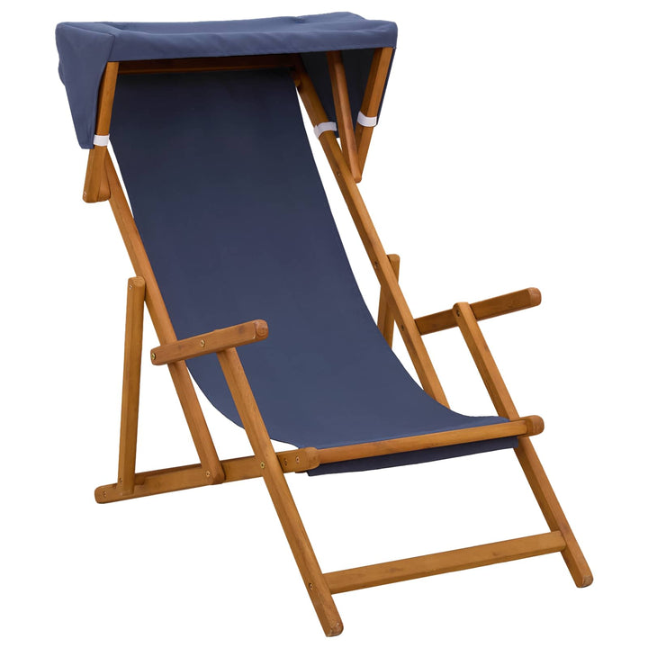 Havestol 2 pcs 3 position Massiv Eucalyptus Træ Blå