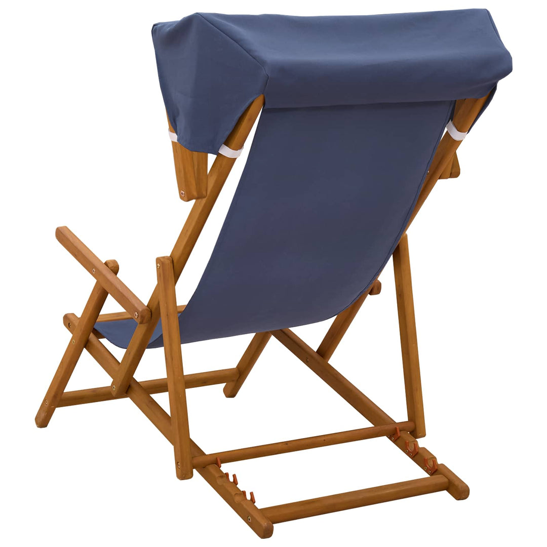 Havestol 2 pcs 3 position Massiv Eucalyptus Træ Blå