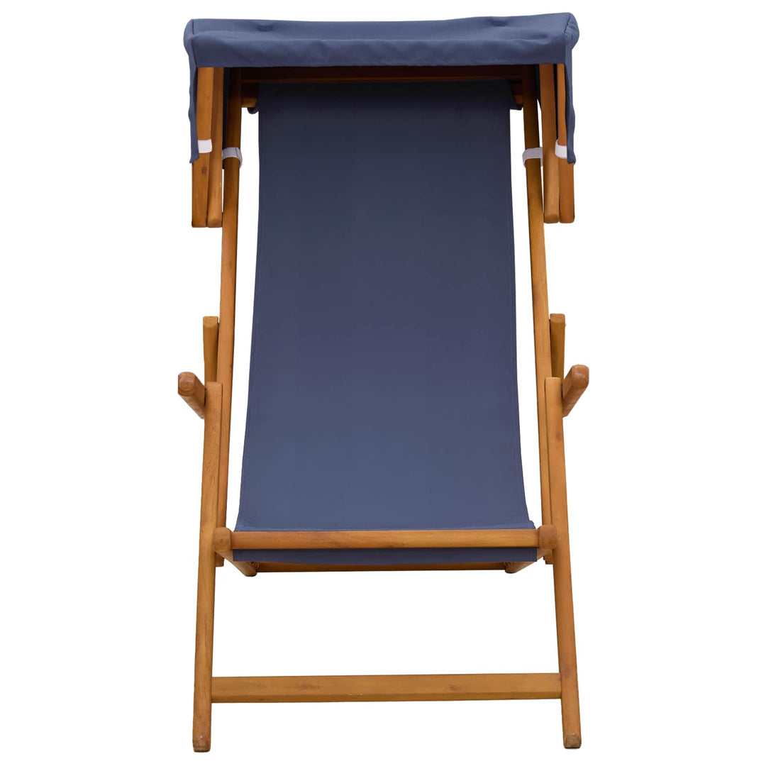 Havestol 2 pcs 3 position Massiv Eucalyptus Træ Blå