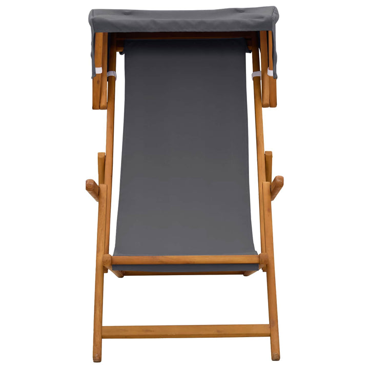 Havestol 2 pcs 3 position Massiv Eucalyptus Træ Grå