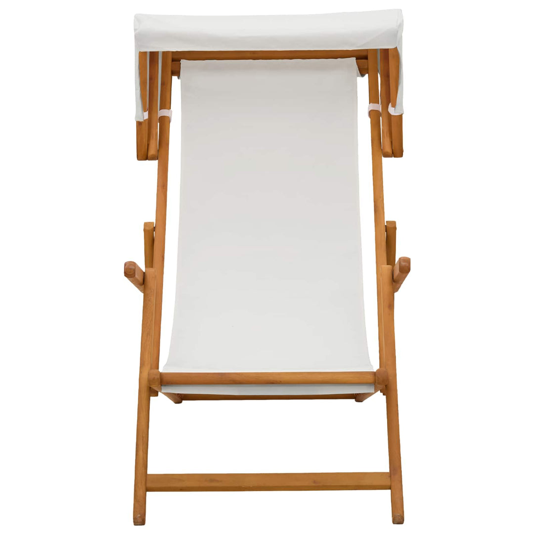 Havestol 2 pcs 3 position Massiv Eucalyptus Træ Cremefarvet