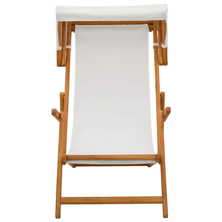 Havestol 2 pcs 3 position Massiv Eucalyptus Træ Cremefarvet