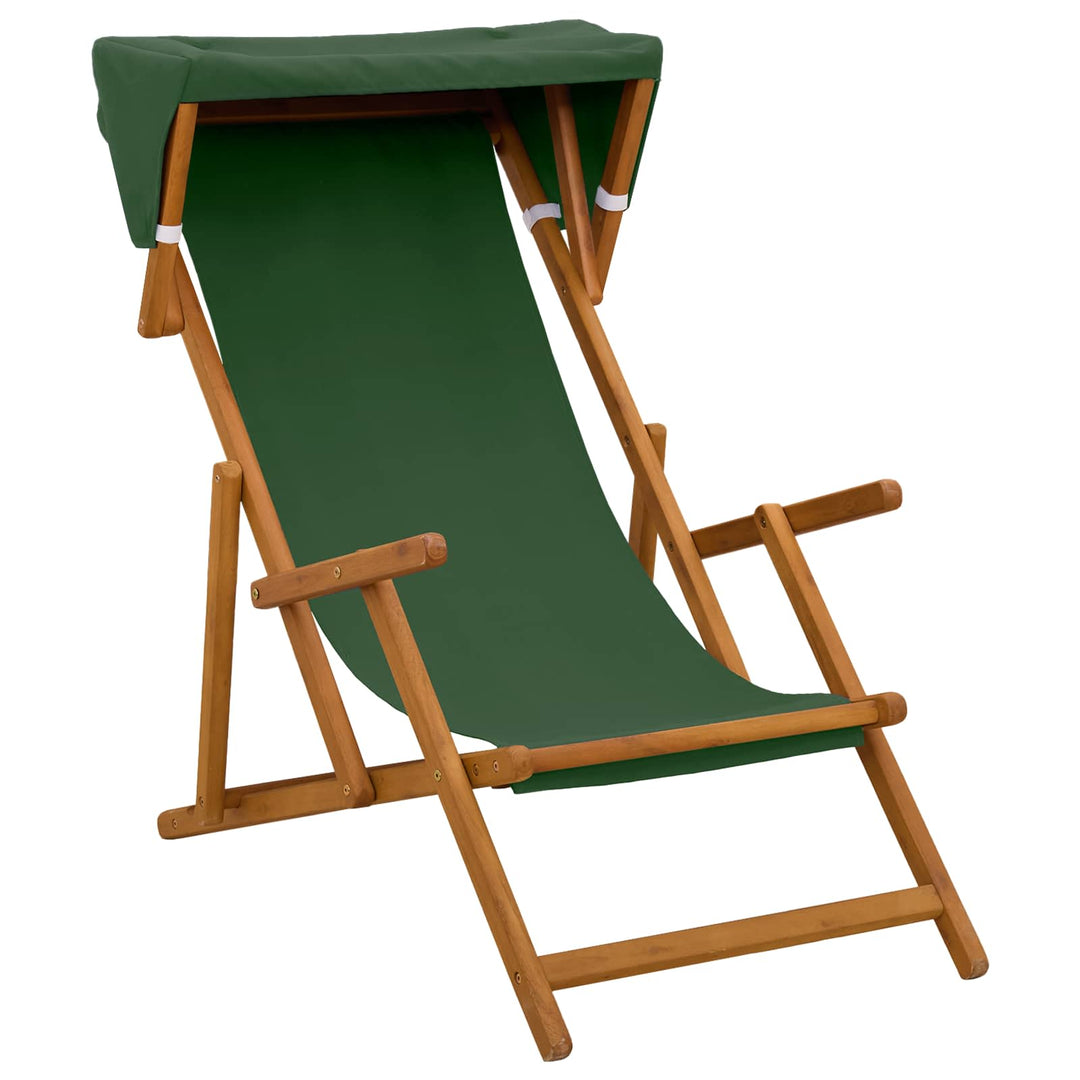 Havestol 2 pcs 3 position Massiv Eucalyptus Træ Grøn