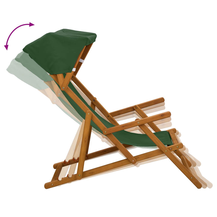 Havestol 2 pcs 3 position Massiv Eucalyptus Træ Grøn