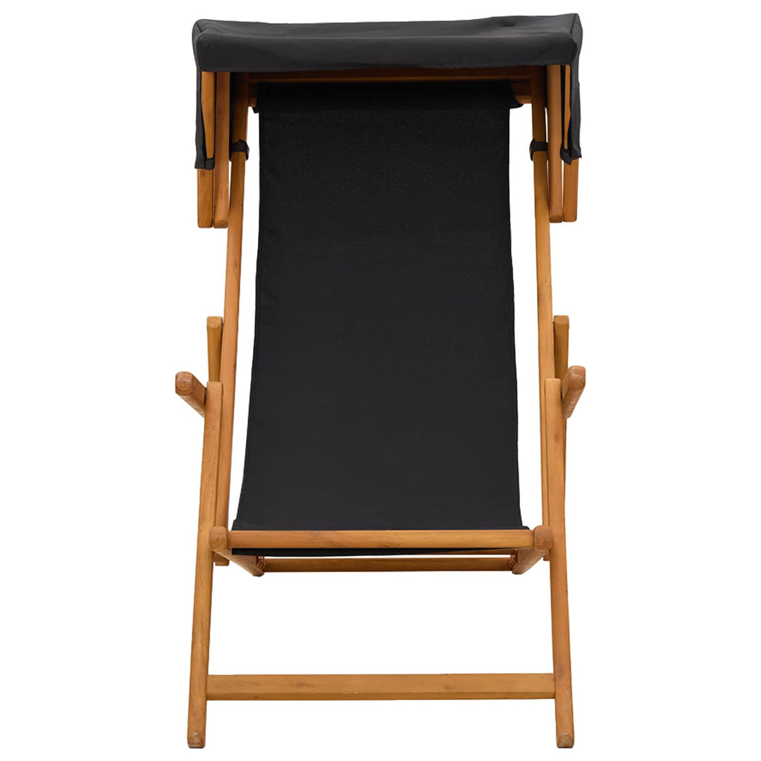 Havestol 2 pcs 3 position Massiv Eucalyptus Træ Sort