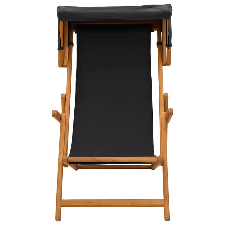 Havestol 2 pcs 3 position Massiv Eucalyptus Træ Sort