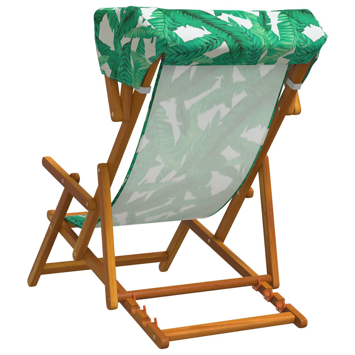 Havestol 2 pcs 3 position Massiv Eucalyptus Træ Bladmønster