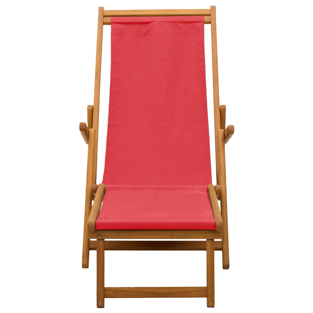Foldestol 2 pcs 3 position Massiv Eucalyptus Træ Rød
