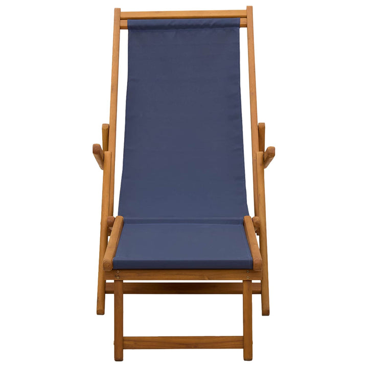 Foldestol 2 pcs 3 position Massiv Eucalyptus Træ Blå
