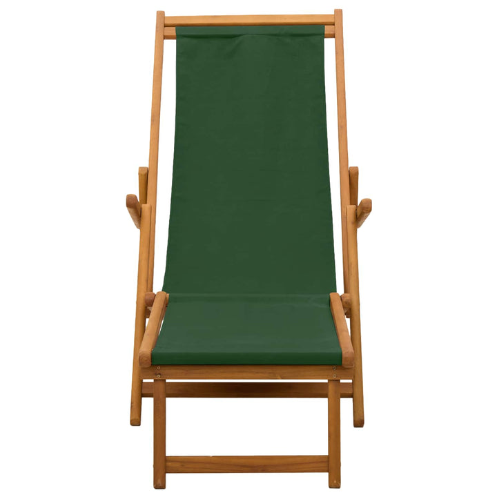 Foldestol 2 pcs 3 position Massiv Eucalyptus Træ Grøn
