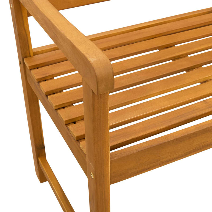 Udendørs bænk Naturfarvet 110 x 55,5 x 90 cm Massivt Akacietræ