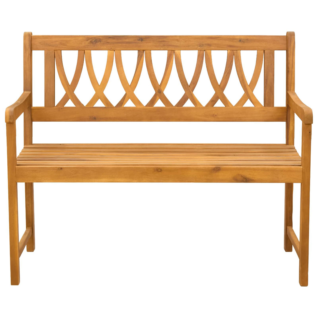 Udendørs bænk Naturfarvet 110 x 55,5 x 90 cm Massivt Akacietræ