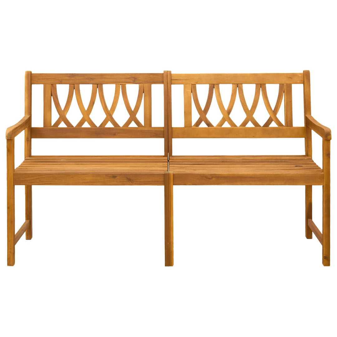 Udendørs bænk Naturfarvet 150 x 55,5 x 90 cm Massivt Akacietræ