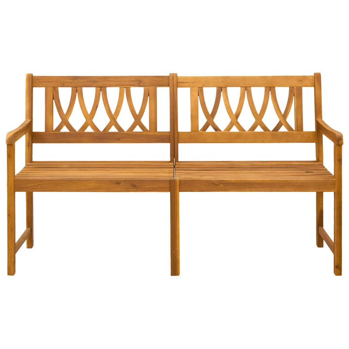 Udendørs bænk Naturfarvet 150 x 55,5 x 90 cm Massivt Akacietræ