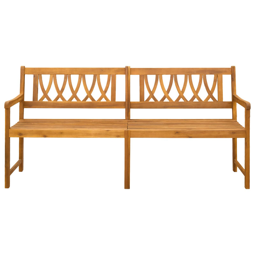 Udendørs bænk Naturfarvet 180 x 55,5 x 90 cm Massivt Akacietræ