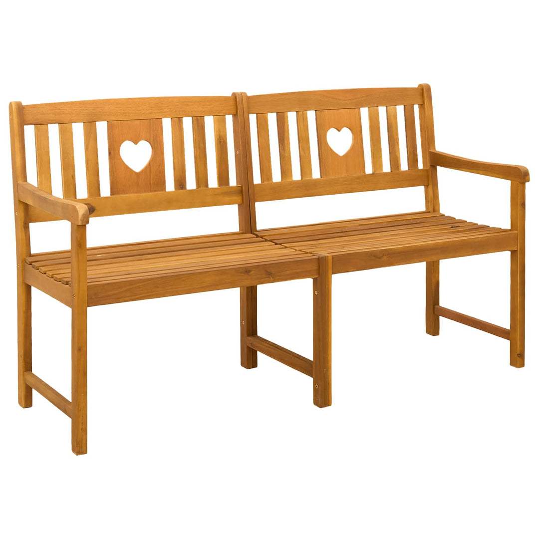 Udendørs bænk Naturfarvet 150 x 55,5 x 90 cm Massivt Akacietræ