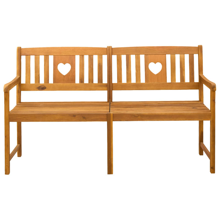 Udendørs bænk Naturfarvet 150 x 55,5 x 90 cm Massivt Akacietræ