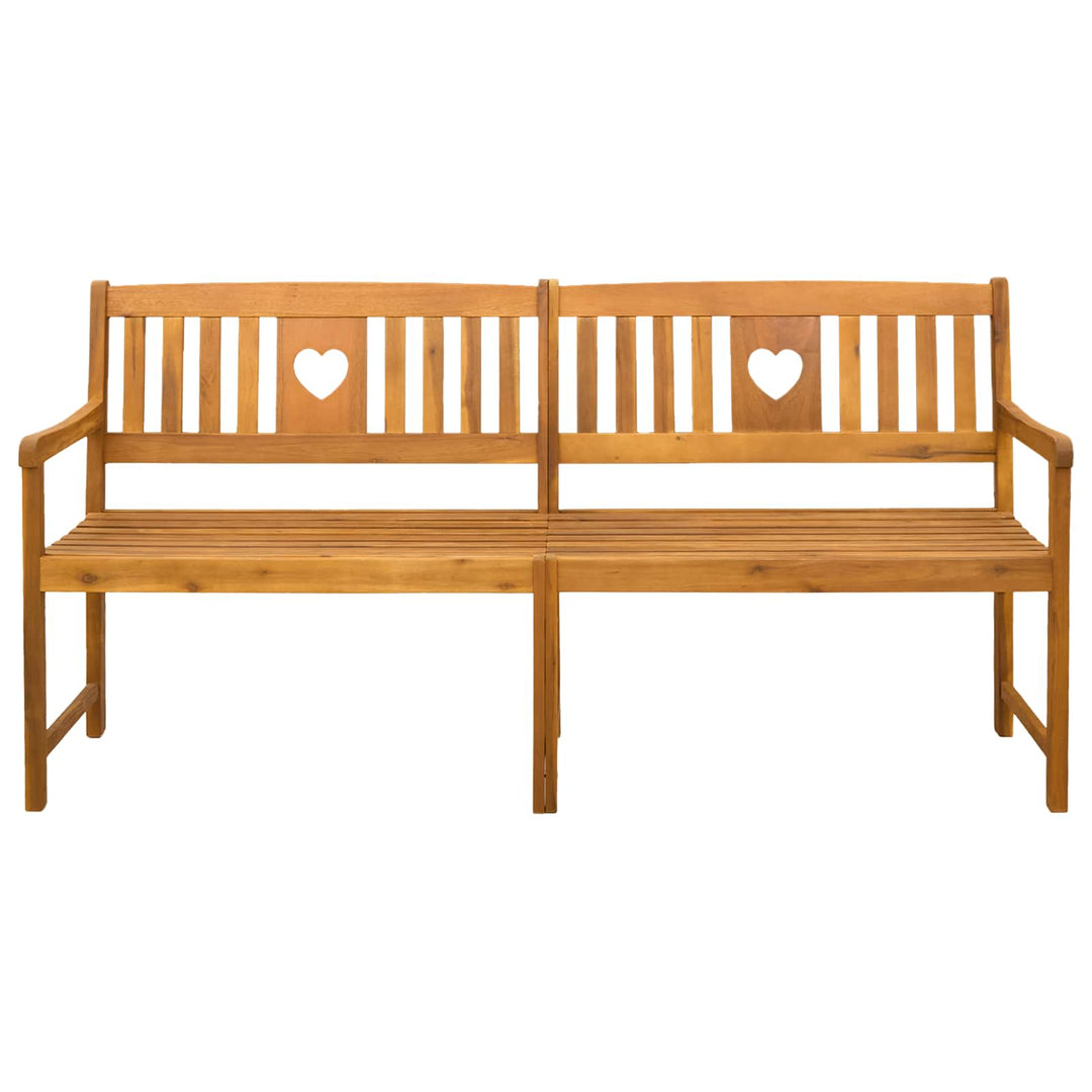 Udendørs bænk Naturfarvet 180 x 55,5 x 90 cm Massivt Akacietræ