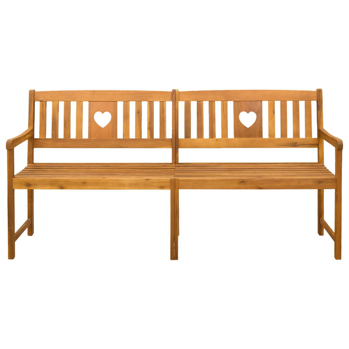 Udendørs bænk Naturfarvet 180 x 55,5 x 90 cm Massivt Akacietræ