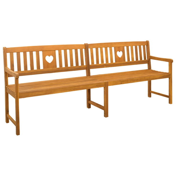 Udendørs bænk Naturfarvet 220 x 55,5 x 90 cm Massivt Akacietræ
