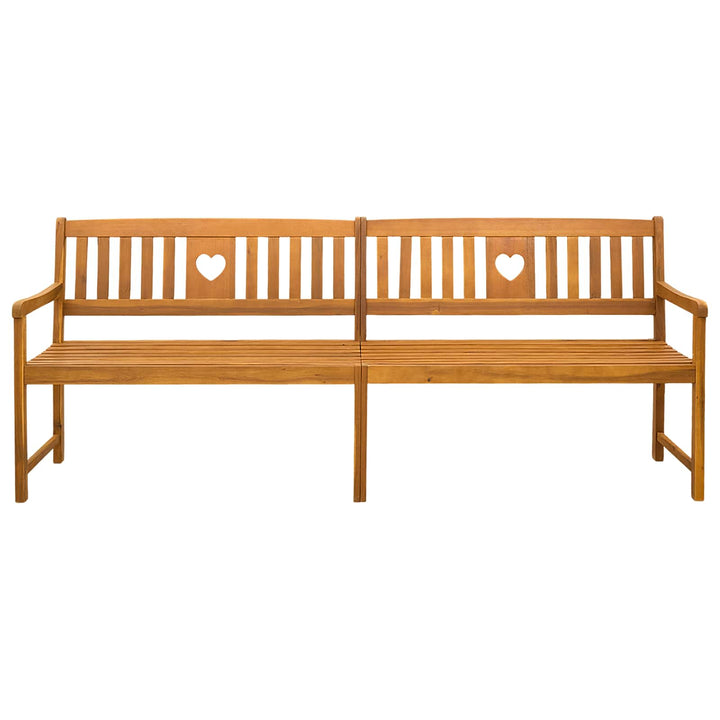 Udendørs bænk Naturfarvet 220 x 55,5 x 90 cm Massivt Akacietræ