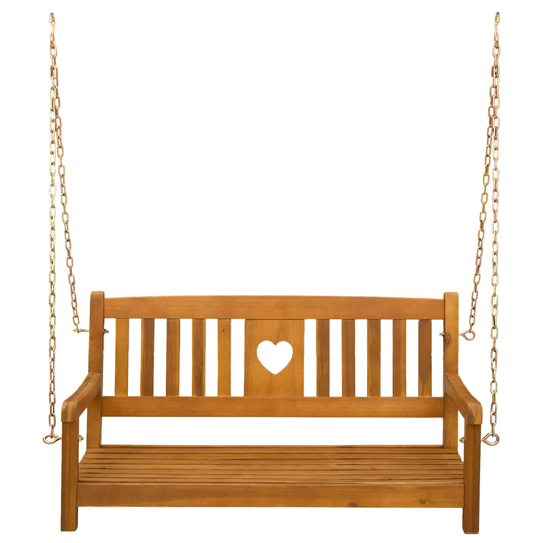Haveslynge bænk Naturfarvet 110 x 56 x 58 cm Massivt Akacietræ