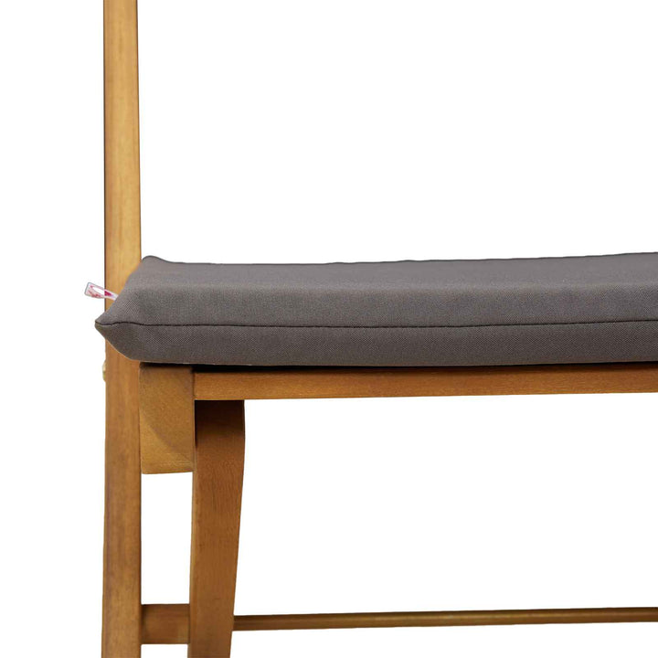 Udendørs Bistro Stole 2 stk. Mørkegrå Massivt Akacietræ