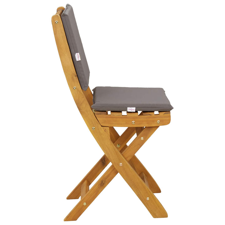Udendørs Bistro Stole med pude 4 pcs Mørkegrå 38 x 46 x 85 cm