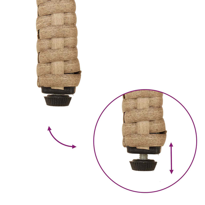 Havestole 2 stk. Beige og cremehvid Polyrattan og akacietræ
