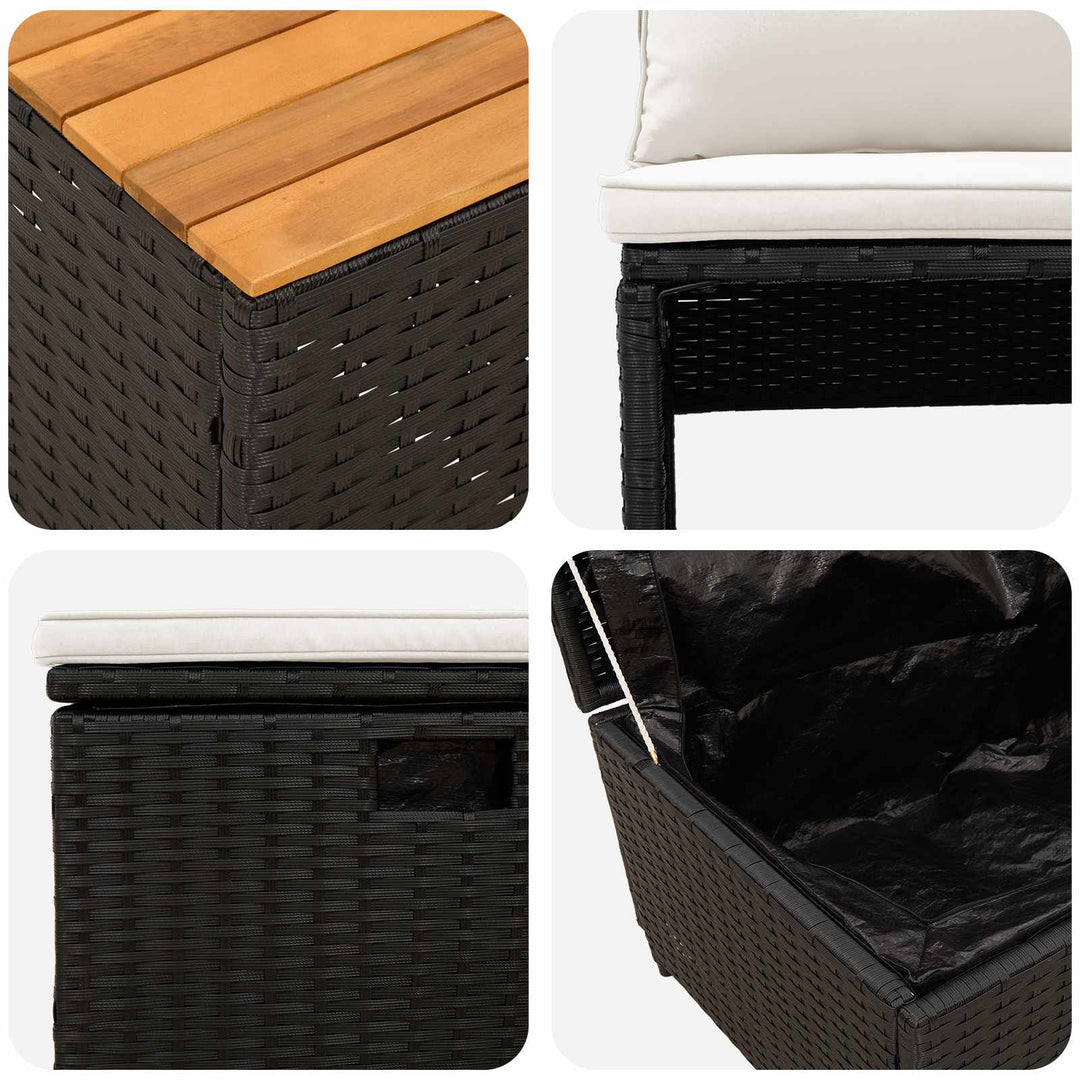 Udendørs sofagruppe 4 -Seater 4 stk. 55 x 30 x 39 cm