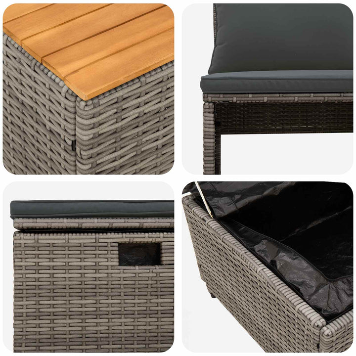 Udendørs sofagruppe 4 -Seater 4 stk. 55 x 30 x 39 cm