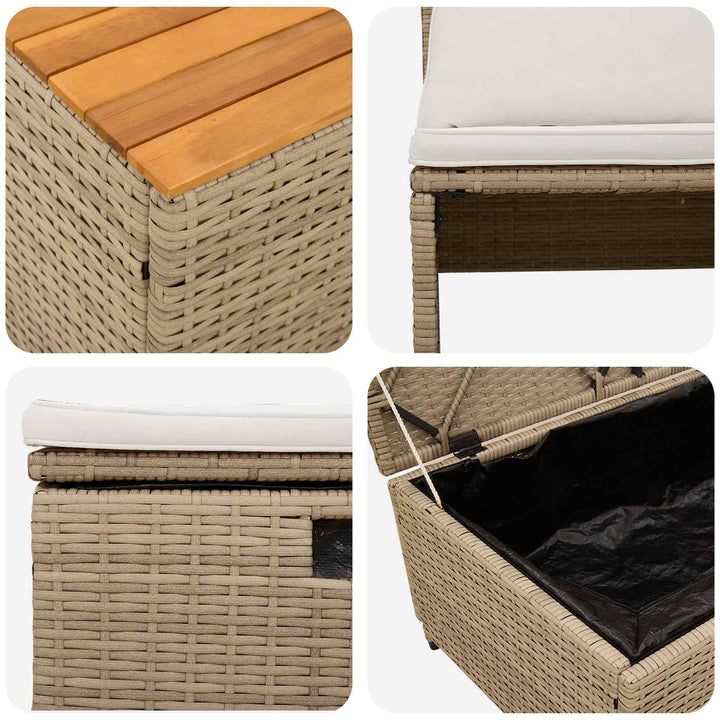 Udendørs sofagruppe 4 -Seater 4 stk. 55 x 30 x 39 cm