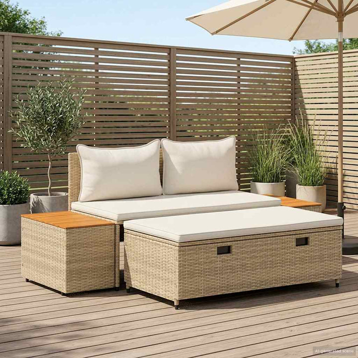 Udendørs sofagruppe 4 -Seater 4 stk. 55 x 30 x 39 cm