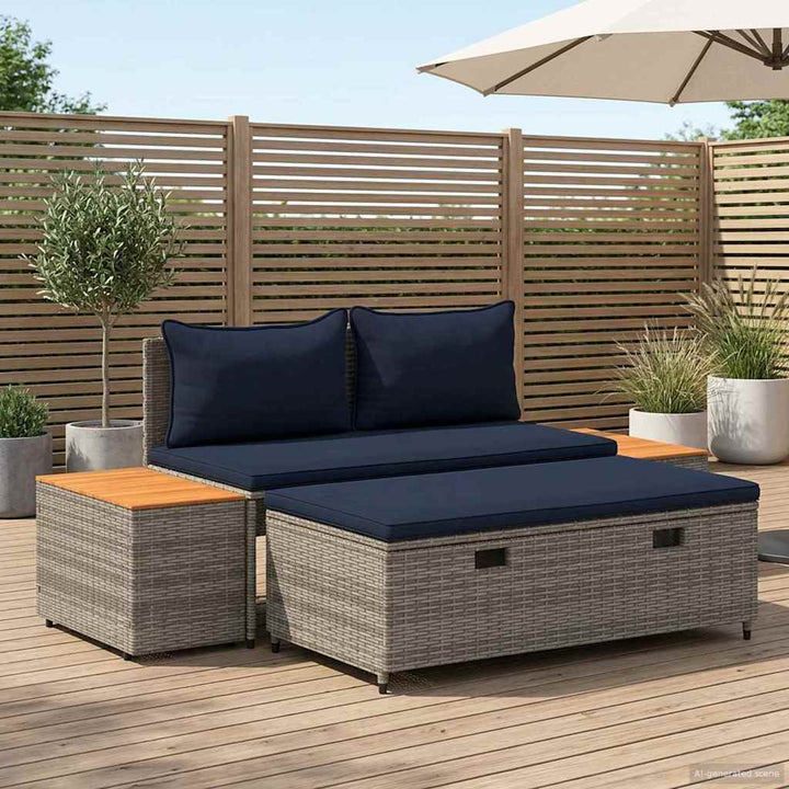 Udendørs sofagruppe 4 -Seater 4 stk. 55 x 30 x 39 cm